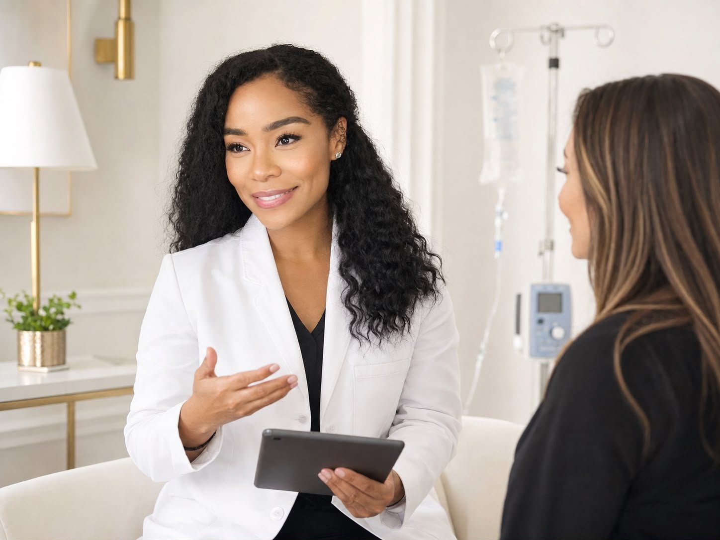NAD+ IV therapy infusion at Vignieri Aesthetics Bronx with Nurse Practitioner Jacqueline Burke FNP-BC